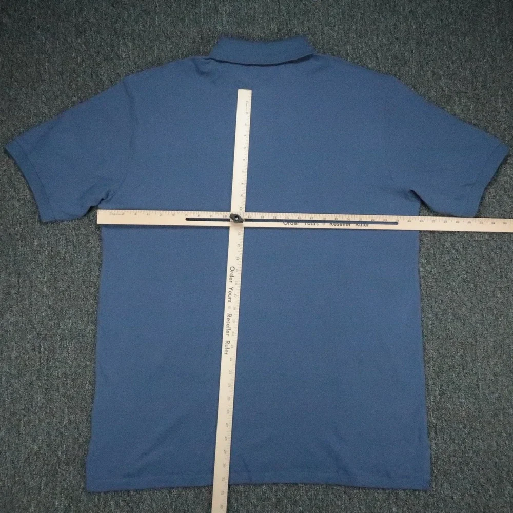 Polo Ralph Lauren Shirt Mens XL Tall Blue Short Sleeve Classic Pique XLT
